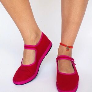 KUNG FU MARY (Sundaes) Stylish Red and Pink Women's Shoes